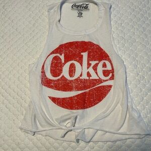 Chaser White and Red Coke Muscle Tee